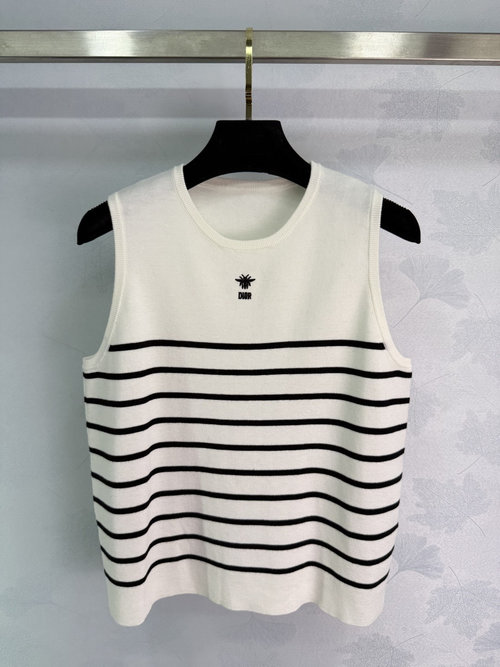 Dior Color Blocked Knit Vest, Retro and Fashionable