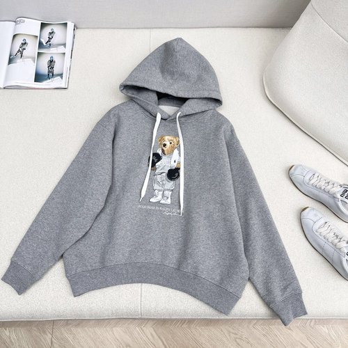 Polo Ralph Lauren American Style Boxing Bear Hoodie in Imported Cotton, Classic Look