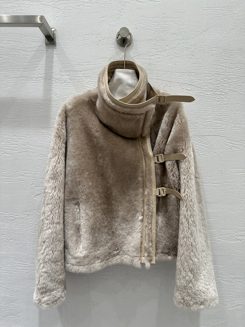 Hermes Exclusive Classic Fur-Trimmed Reversible Jacket