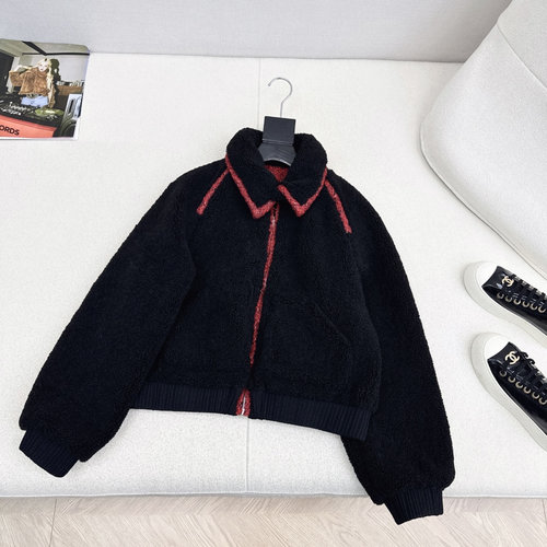 Chanel Exclusive Knitted - Trimmed Teddy Faux Fur Jacket