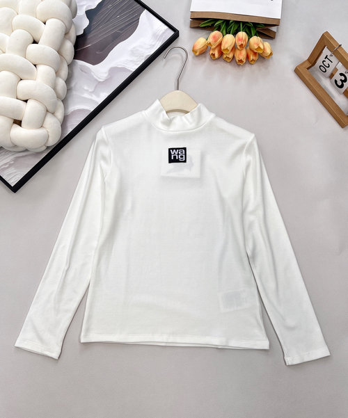 Alexander Wang Half High Collar Fleece Elastic Undershirt, Comfortable and Sophisticated