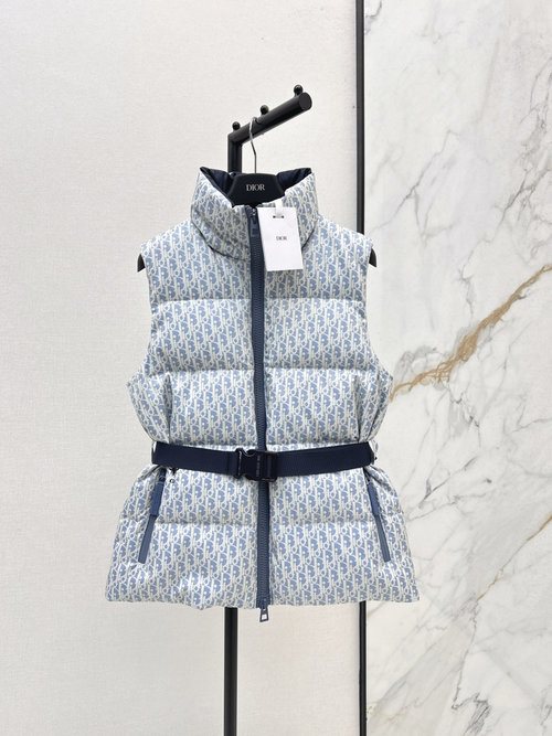 Dior Custom Ski Series Plaid Down Vest with 90% White Duck Down in Two Colors