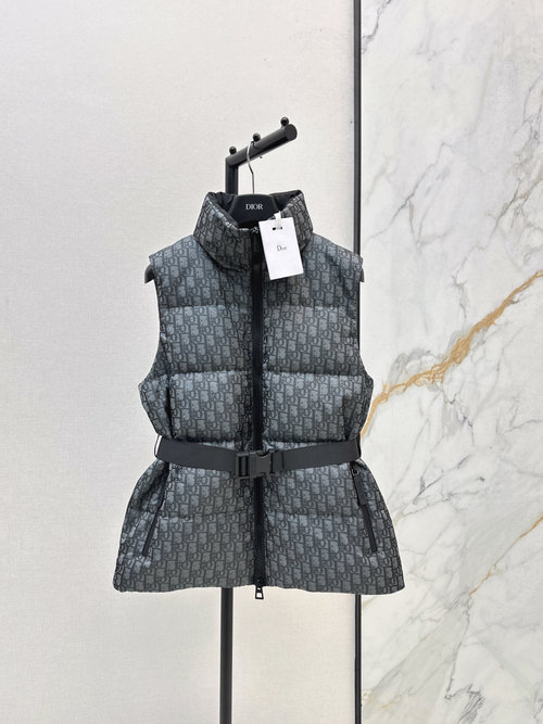 Dior Custom Ski Series Plaid Down Vest with 90% White Duck Down in Two Colors