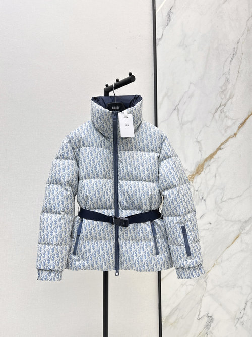 Dior Custom Ski Series Plaid Down Jacket with 90% White Duck Down in Two Colors
