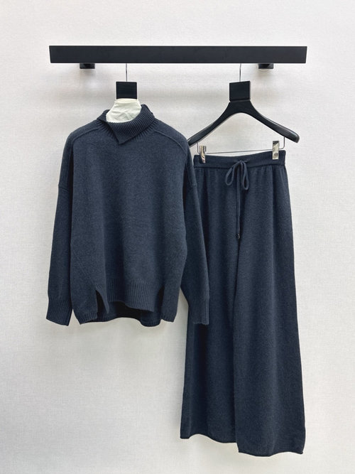 Brunello Cucinelli Exclusive Lazy Wool Set, Maillard Color Scheme, Elastic Fit