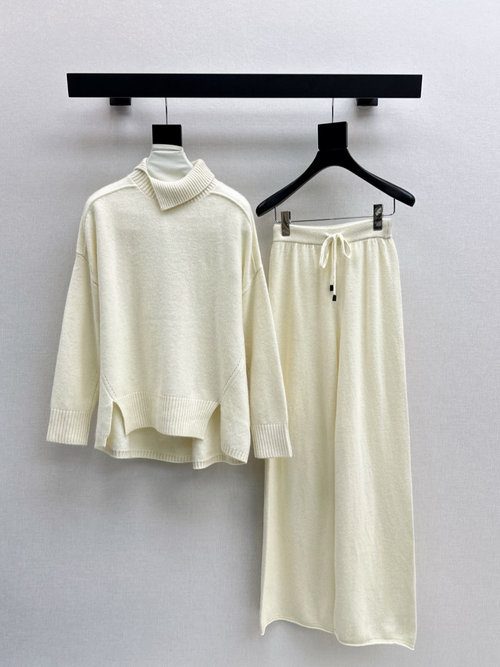 Brunello Cucinelli Exclusive Lazy Wool Set, Maillard Color Scheme, Elastic Fit