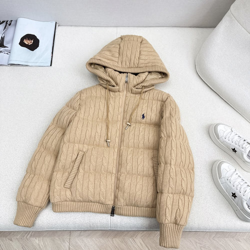 Polo Ralph Lauren Wool Knitted Down Puffer with Embroidered Logo