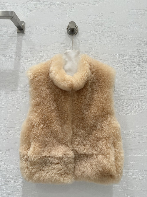 Loewe Imported Tuscany Cashmere Vest, Fur and Leather, Comfortable and Layered