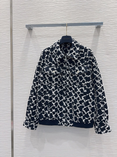 Louis Vuitton Trendy Coat in Jacquard Sheared Edge Fabric