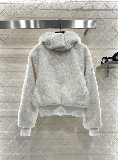 Loewe Removable Hooded Lamb Wool Ski Jacket with Logo