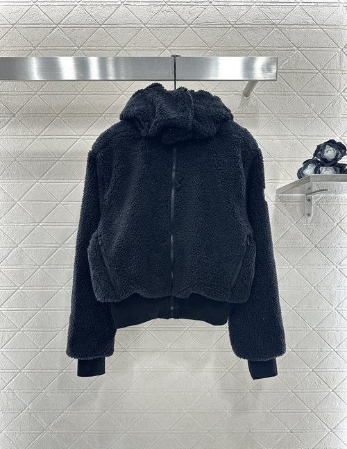 Loewe Customized Plush Ski Jacket with Detachable Hood and Brand Logo