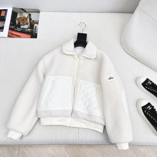 Alo Furry Quilted Jacket with Detachable Hat, Four Color Options