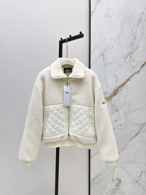 Loewe Popular Quilted Teddy Bear Fleece Jacket with Threaded Hem