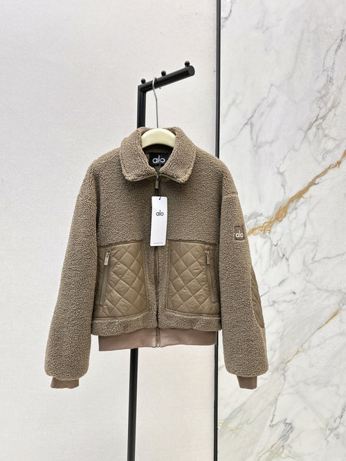 Loewe Popular Quilted Teddy Bear Fleece Jacket with Threaded Hem