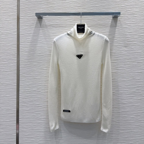 Prada Soft and Elastic Slightly Transparent High - neck Base Layer