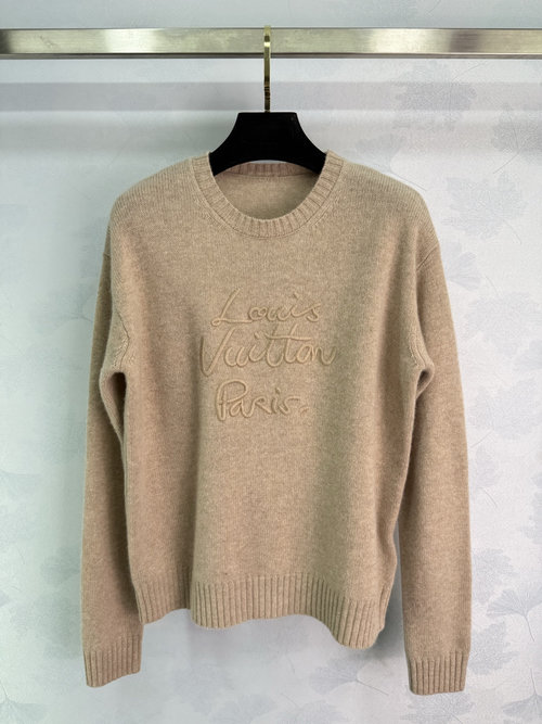 Louis Vuitton Custom YB Yarn Knit Sweater with Letter Embroidery