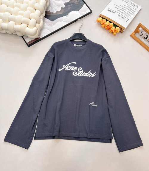 Dior 3D Embroidered Logo Crew Neck Sweatshirt