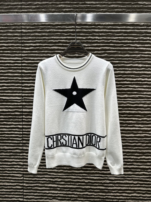 Dior Embroidered Letter Star Knitted Base Layer