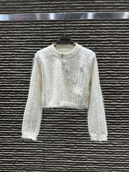 Dior Newly Presented Mink-fur Crafted Zipper Cardigan