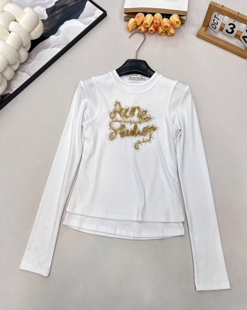 Dior Double-Layer Fake Two-Piece Slim Long-Sleeved T-Shirt, Vintage Charm