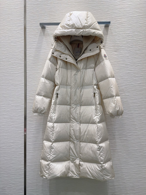 Moncler Uniquely Designed Down Long Coat, Warm and Fashionable