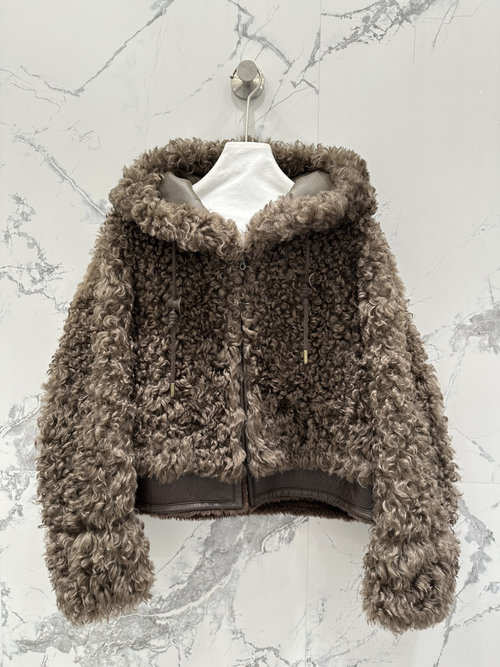 Loewe Exclusive High-End Fur Coat with Removable Hem, Turkish Sheepskin