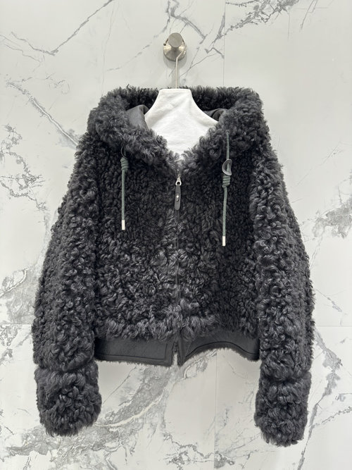 Loewe Exclusive High-End Fur Coat with Removable Hem, Turkish Sheepskin