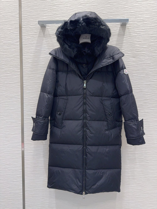 Moncler Unique Design Fox Fur - Collar Down Jacket for Warmth and Elegance