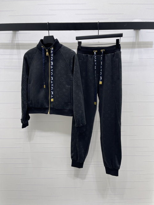Louis Vuitton Latest Collection Jacquard Hoodie and Pants Ensemble