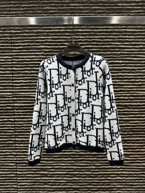 Dior Jacquard Letter Knitted Cardigan