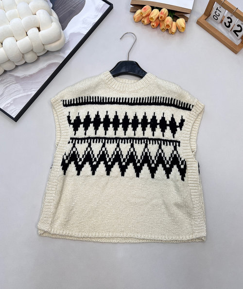 Dior Customized Jacquard Knitted Vest with Multiple Designs