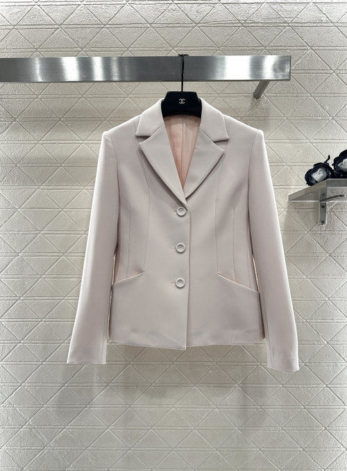 Dior Stylish Jacquard Suit Jacket with Button Decorations for Work