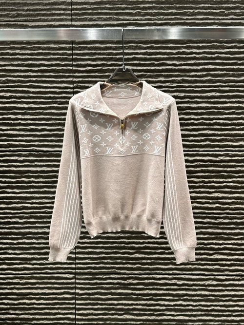 Louis Vuitton New Arrival: Embroidered Letter Zipper Long Sleeve