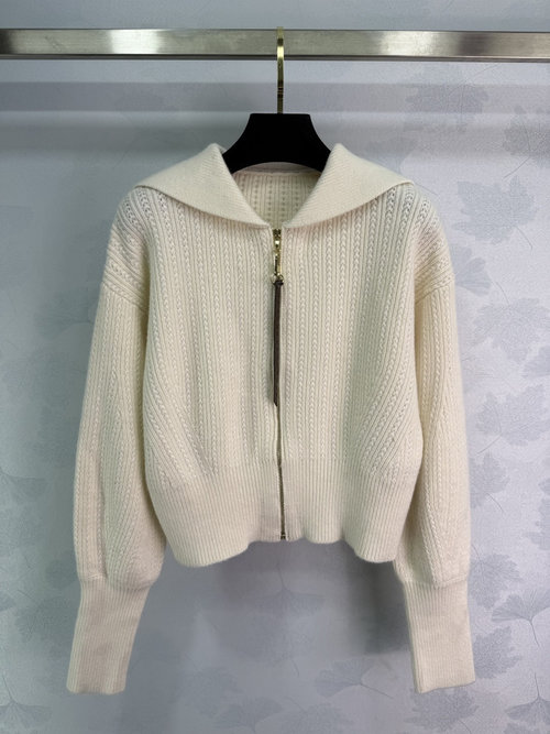 Louis Vuitton Ski Series Short Zipper Knit Jacket for an Elegant Sports Style