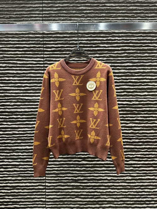 Louis Vuitton Jacquard Letter Knit Long Sleeve, New Arrival