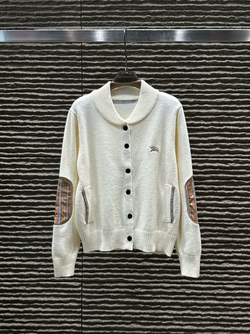 Burberry Classic Checked Cardigan with Splicing