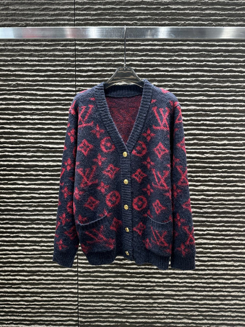 Louis Vuitton Monogrammed Pattern Cardigan Sweater