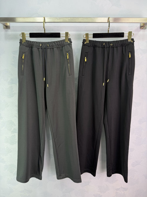 Dior Cotton Loose-Fit Straight-Leg Pants with Side Zip Pockets