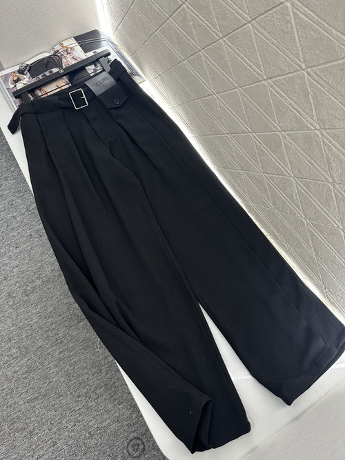 Loewe Waist Belt Carrot Wide-leg Trousers