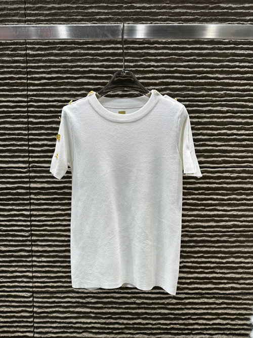 Schiaparelli Customized Hardware Knit Short-Sleeved Top