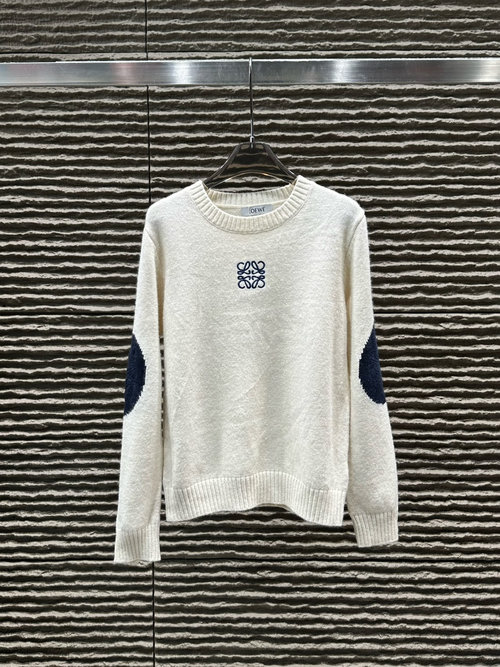 Loewe Embroidery Jacquard Pullover Sweater with Fashion