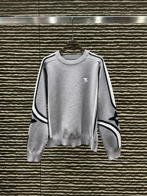 Louis Vuitton Color-blocked Embroidered Pullover Sweater