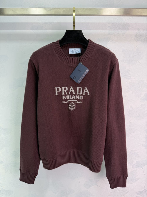 Prada Soft and Warm Classic Logo Sweater with High-Quality Wool Blend