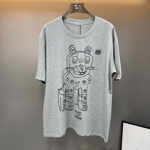 Louis Vuitton Louis Wain Collaboration Round Neck Embroidered T-Shirt, Elegant and Comfortable