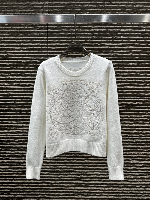 Dior Heavy-duty Embroidery Pullover Sweater