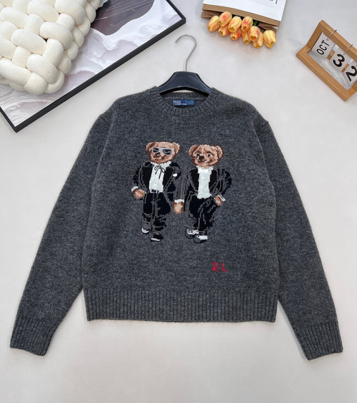 Polo Ralph Lauren Classic American Bear Long-sleeved Knit Shirt with Stylish Design