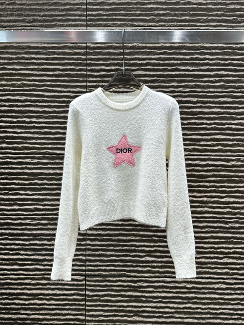 Dior Dio Style Soft Towel Material Elegant Pullover Sweater