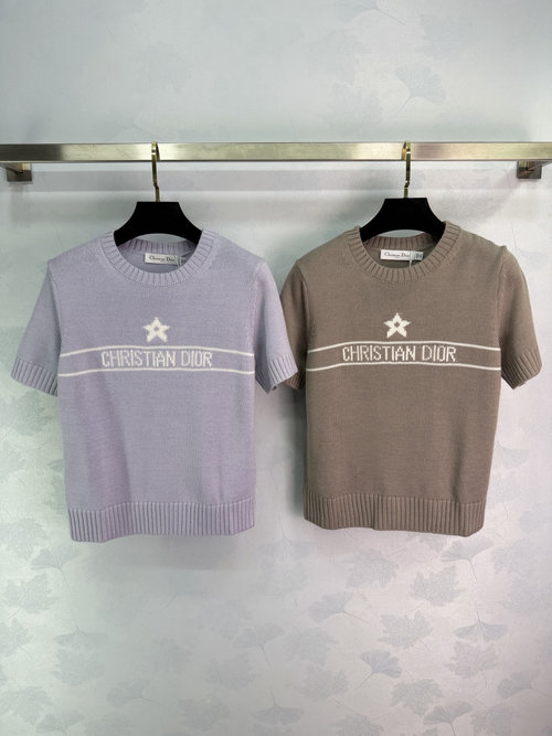 Dior Lucky Star Series Cashmere Knit Short Sleeve: Comfortable and Graceful