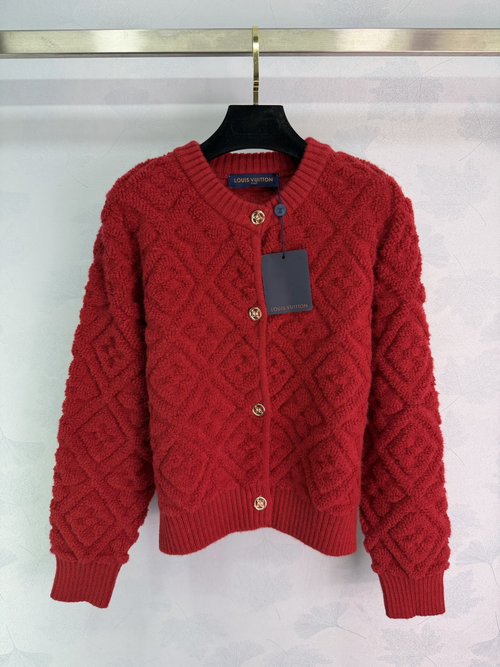 Louis Vuitton Cashmere and Wool Knitted Cami with 3D Four - Leaf Clover Motif