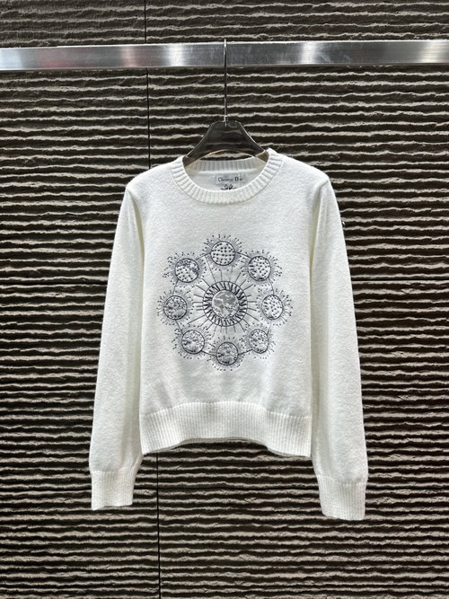 Dior Heavy-duty Needle-Embroidered Planet Sweater